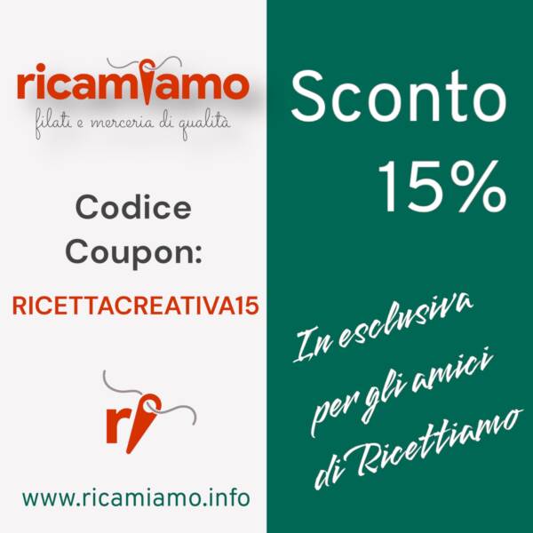 Coupon Sconto speciale del 15% Ricamiamo.info